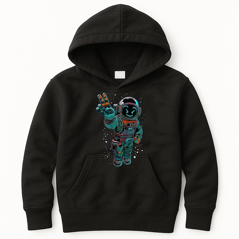 Astronaut Rave Edm Techno Festival Psytrance Dubstep Kids Hoodie