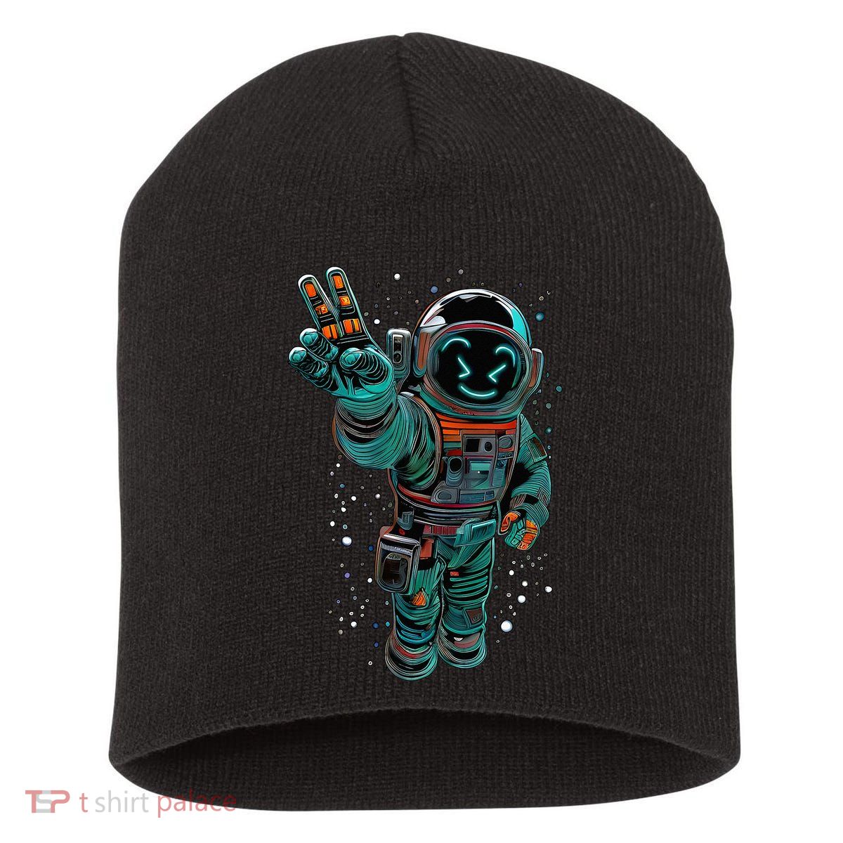 Astronaut Rave Edm Techno Festival Psytrance Dubstep Short Acrylic Beanie