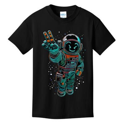 Astronaut Rave Edm Techno Festival Psytrance Dubstep Kids T-Shirt