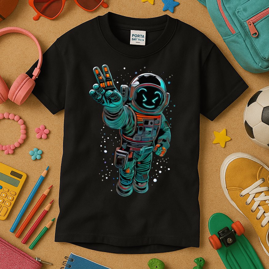Astronaut Rave Edm Techno Festival Psytrance Dubstep Kids T-Shirt