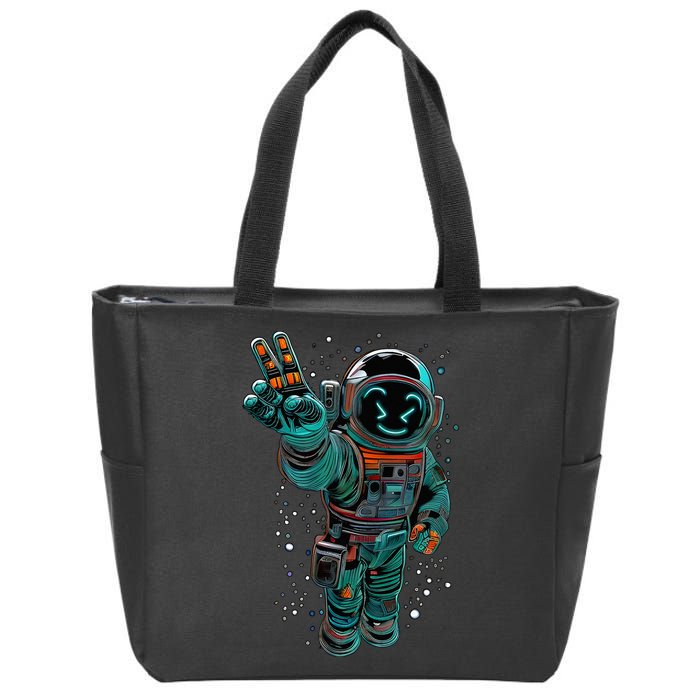 Astronaut Rave Edm Techno Festival Psytrance Dubstep Zip Tote Bag