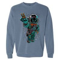 Astronaut Rave Edm Techno Festival Psytrance Dubstep Garment-Dyed Sweatshirt