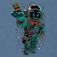 Astronaut Rave Edm Techno Festival Psytrance Dubstep Garment-Dyed Sweatshirt