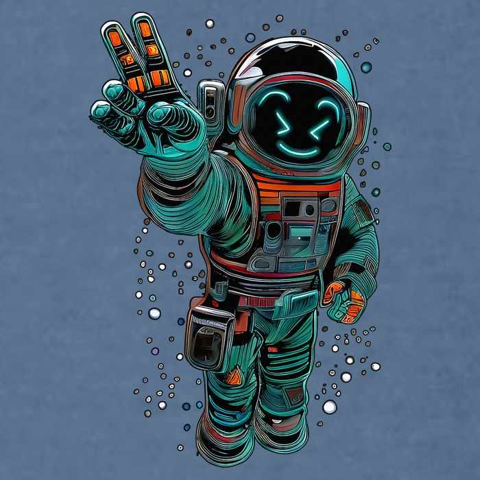 Astronaut Rave Edm Techno Festival Psytrance Dubstep Garment-Dyed Sweatshirt