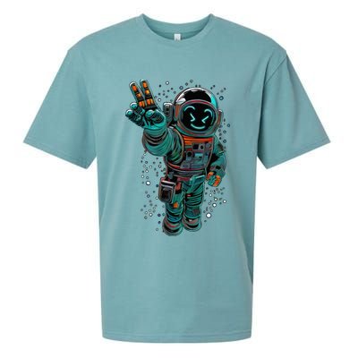 Astronaut Rave Edm Techno Festival Psytrance Dubstep Sueded Cloud Jersey T-Shirt