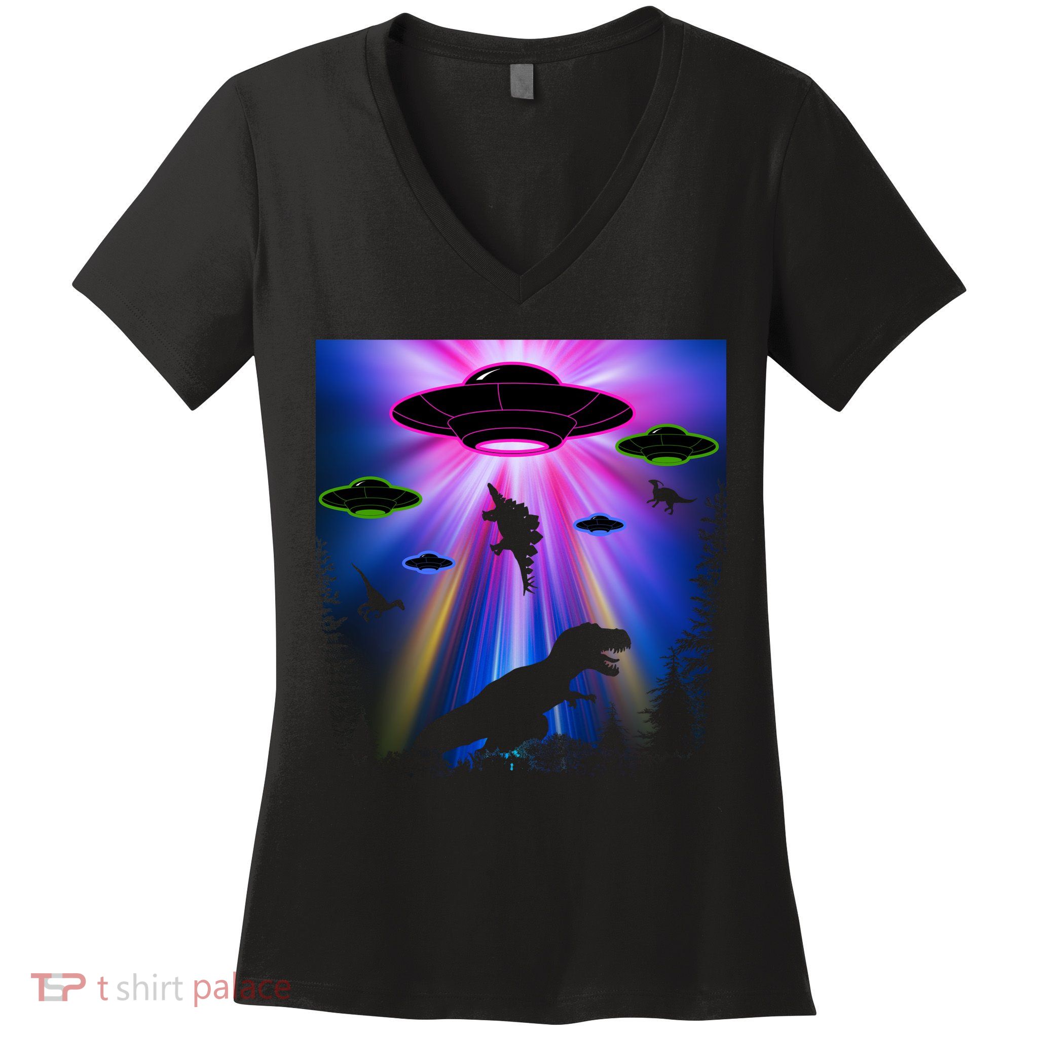 Area 51 Alien Takeover Women's V-Neck T-Shirt