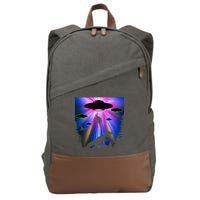 Area 51 Alien Takeover Cotton Canvas Backpack