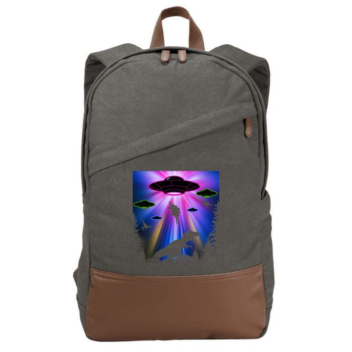 Area 51 Alien Takeover Cotton Canvas Backpack