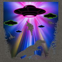 Area 51 Alien Takeover Cotton Canvas Backpack