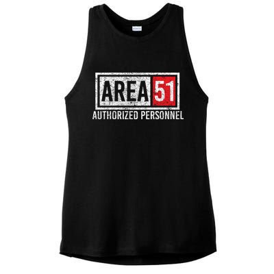 AREA 51 Authorized Personnel Ladies PosiCharge Tri-Blend Wicking Tank