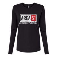 AREA 51 Authorized Personnel Womens Cotton Relaxed Long Sleeve T-Shirt