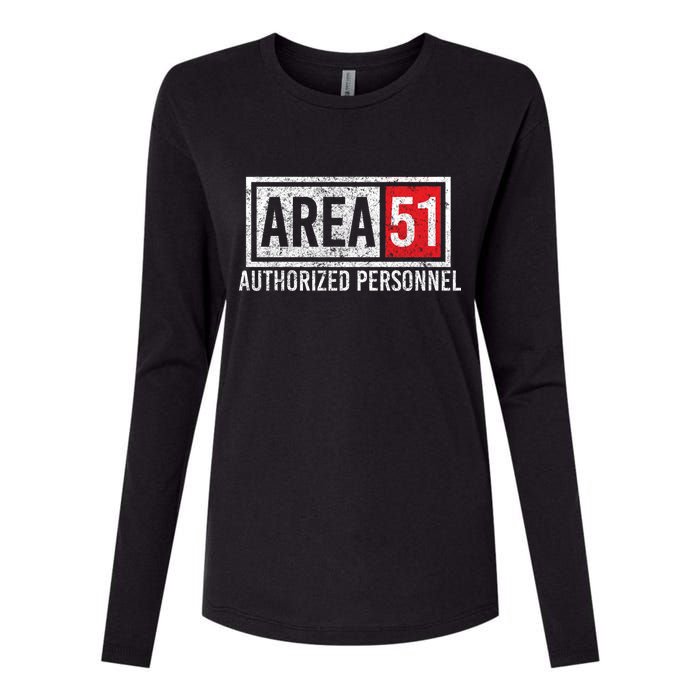 AREA 51 Authorized Personnel Womens Cotton Relaxed Long Sleeve T-Shirt