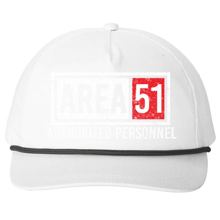 AREA 51 Authorized Personnel Snapback Five-Panel Rope Hat