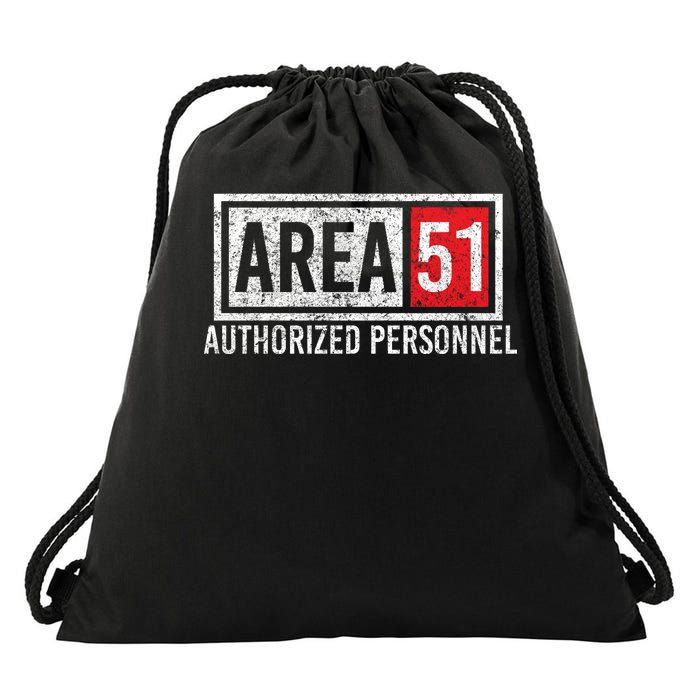 AREA 51 Authorized Personnel Drawstring Bag