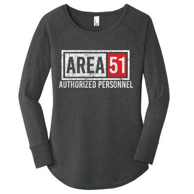 AREA 51 Authorized Personnel Women's Perfect Tri Tunic Long Sleeve Shirt