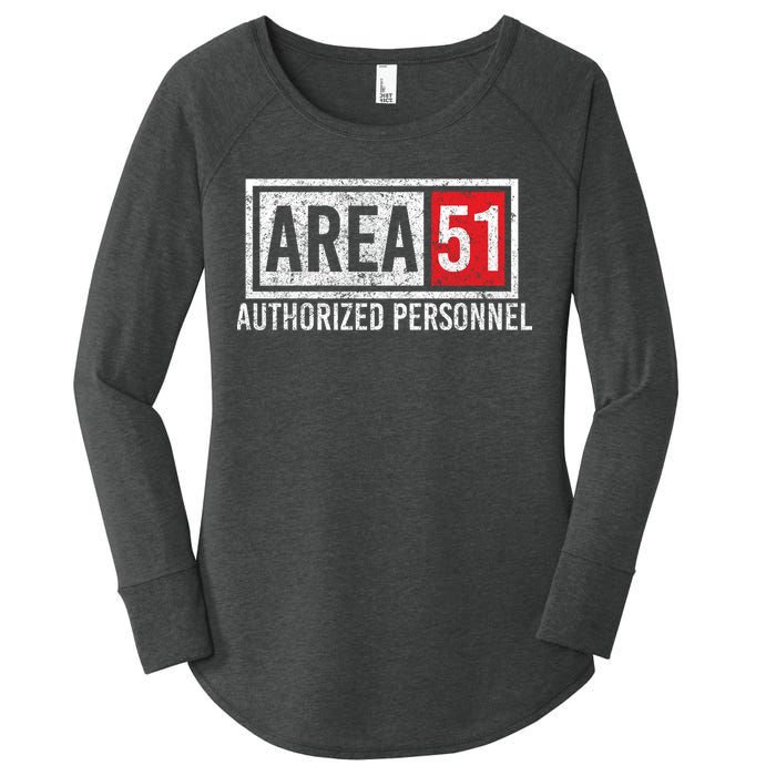 AREA 51 Authorized Personnel Women's Perfect Tri Tunic Long Sleeve Shirt