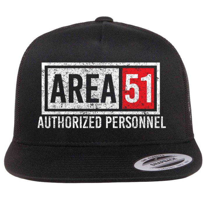 AREA 51 Authorized Personnel Flat Bill Trucker Hat