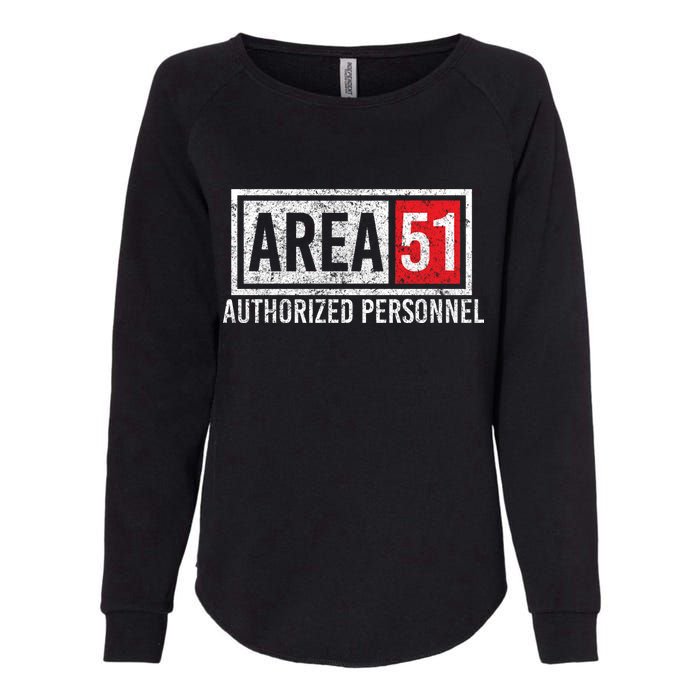 AREA 51 Authorized Personnel Womens California Wash Sweatshirt