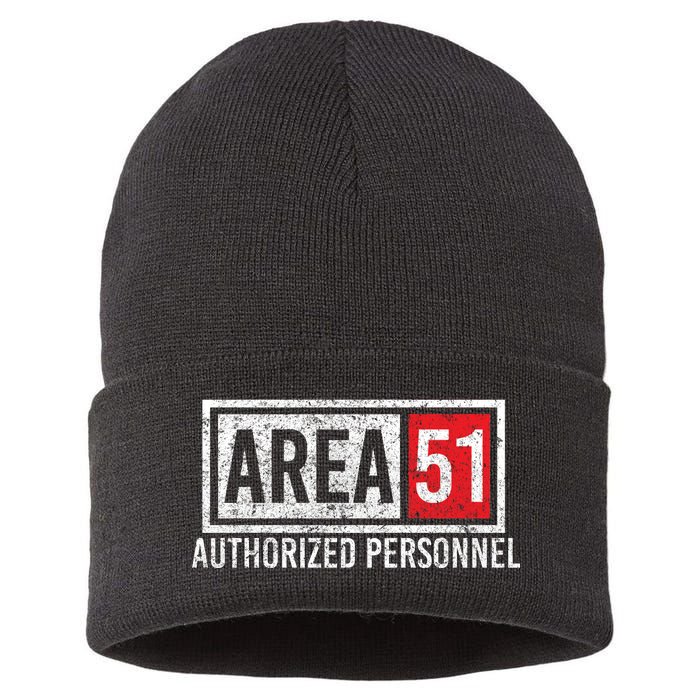 AREA 51 Authorized Personnel Sustainable Knit Beanie