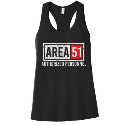 AREA 51 Authorized Personnel Women's Racerback Tank