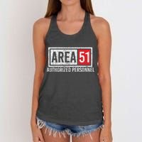 AREA 51 Authorized Personnel Women's Knotted Racerback Tank