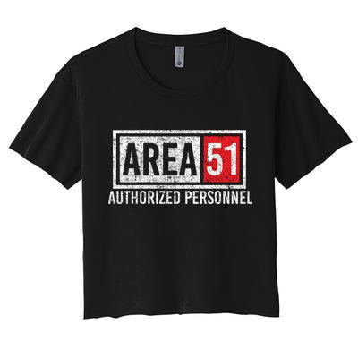 AREA 51 Authorized Personnel Women's Crop Top Tee