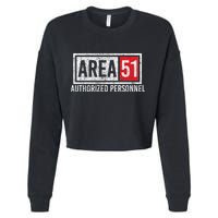 AREA 51 Authorized Personnel Cropped Pullover Crew