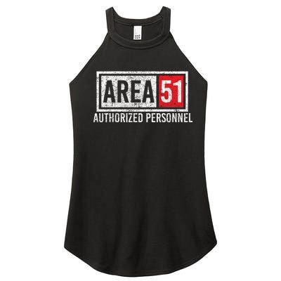 AREA 51 Authorized Personnel Women's Perfect Tri Rocker Tank