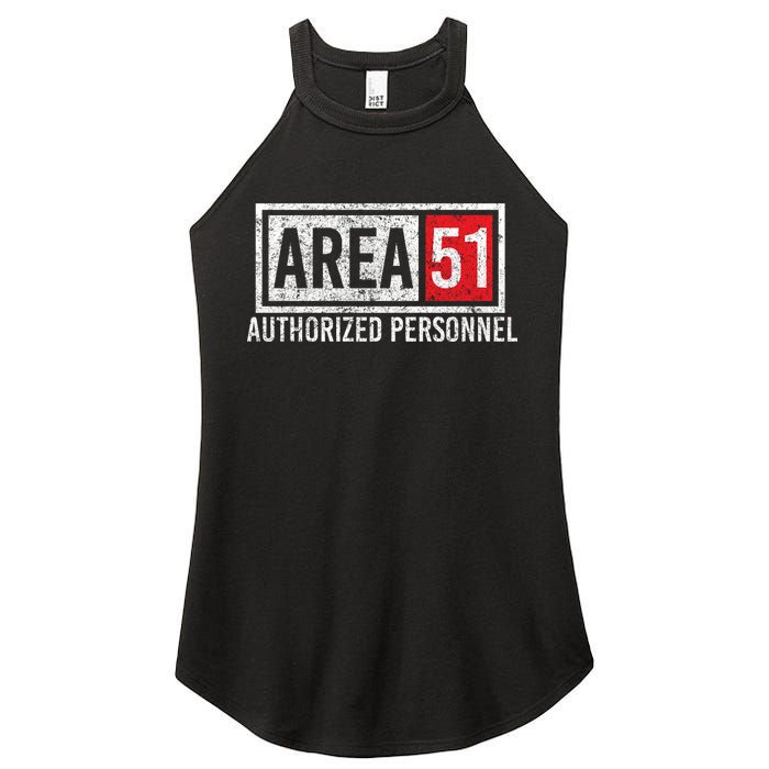 AREA 51 Authorized Personnel Women's Perfect Tri Rocker Tank