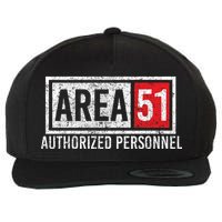 AREA 51 Authorized Personnel Wool Snapback Cap