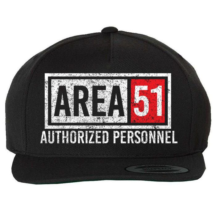 AREA 51 Authorized Personnel Wool Snapback Cap