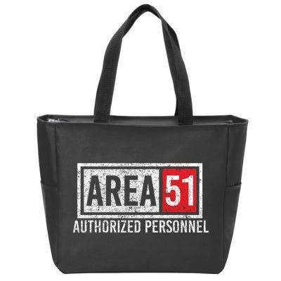 AREA 51 Authorized Personnel Zip Tote Bag