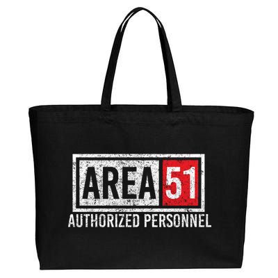 AREA 51 Authorized Personnel Cotton Canvas Jumbo Tote