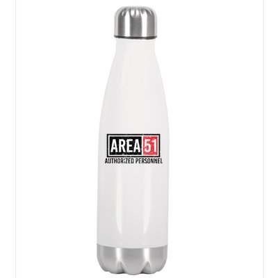 AREA 51 Authorized Personnel Stainless Steel Insulated Water Bottle