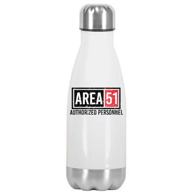 AREA 51 Authorized Personnel Stainless Steel Insulated Water Bottle