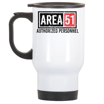 AREA 51 Authorized Personnel Stainless Steel Travel Mug