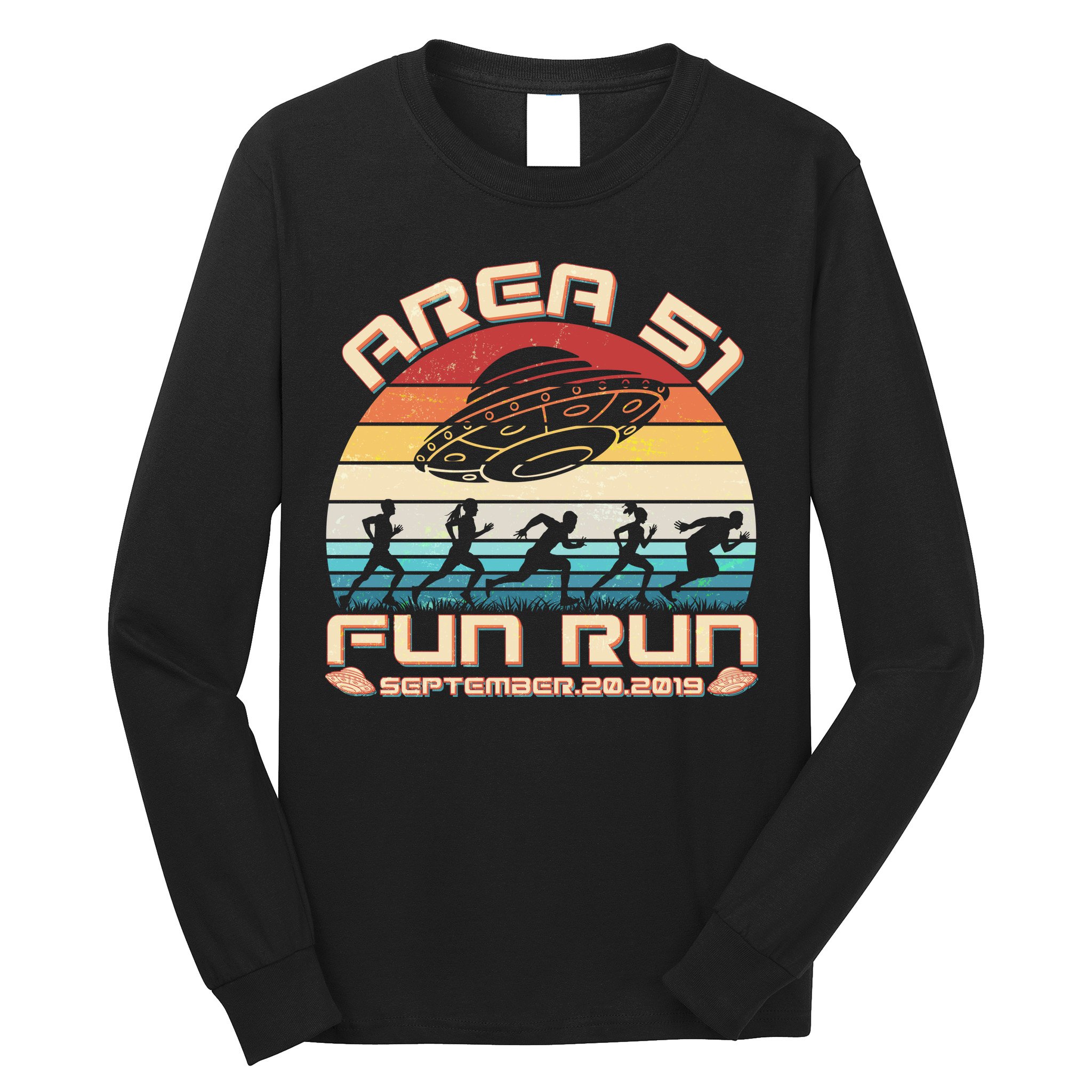 Area 51 Fun Run September 20 2019 Vintage Long Sleeve Shirt