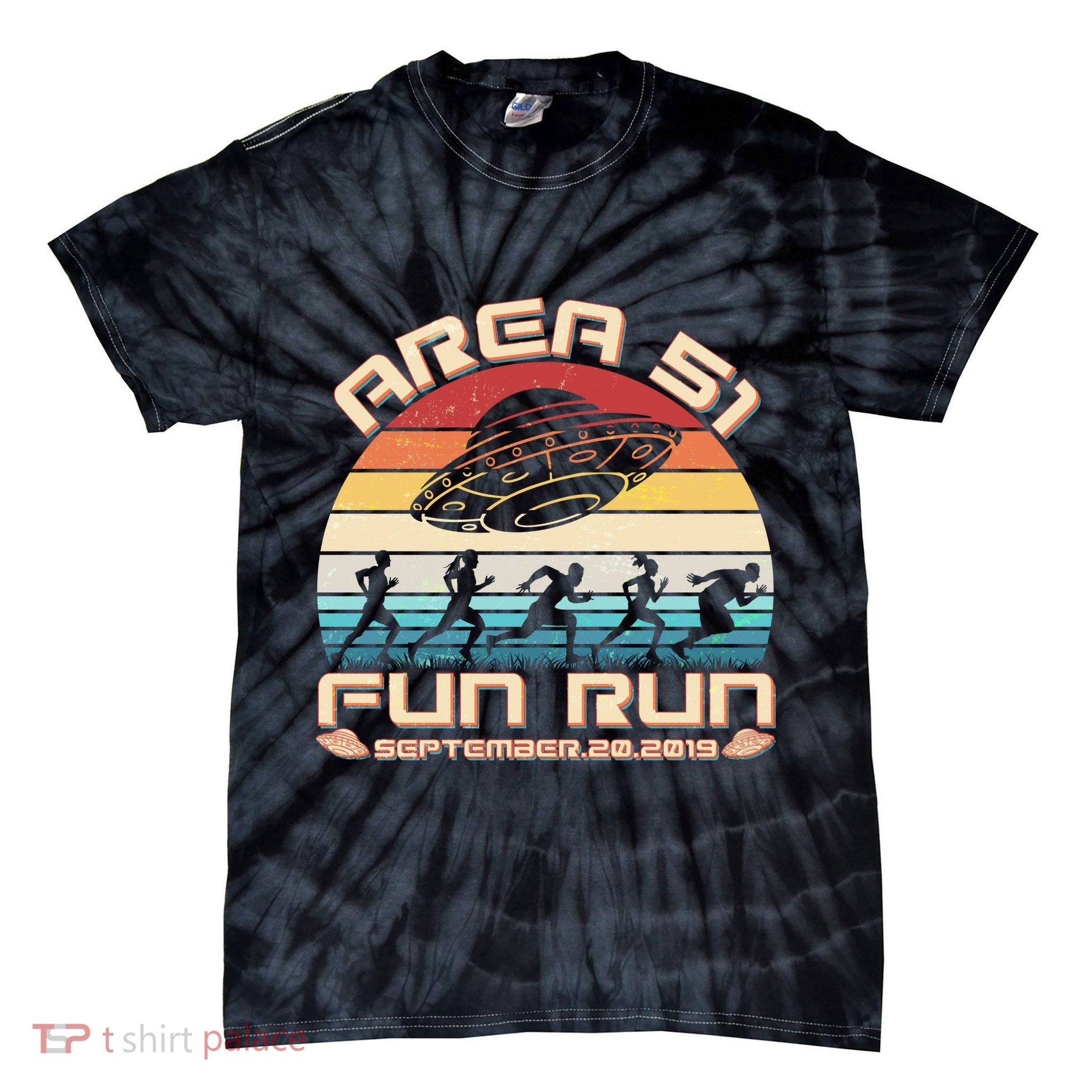 Area 51 Fun Run September 20 2019 Vintage Tie-Dye T-Shirt
