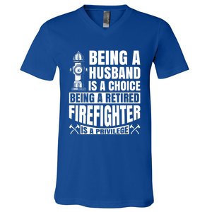 A Retired Firefighter Is A Privilege Gift V-Neck T-Shirt