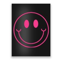 70s Cute Pink Smile Face Peace Happy Smiling Face Poster