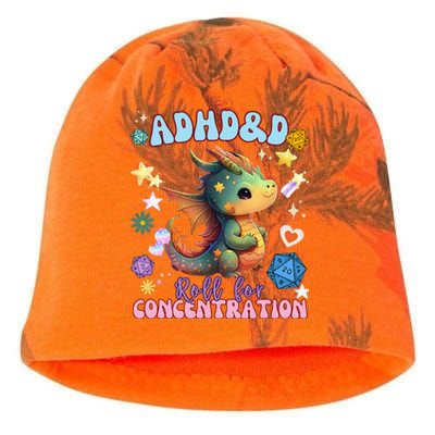 ADHD&D Roll For Concentration Cute Watercolor Dragon Kati - Camo Knit Beanie