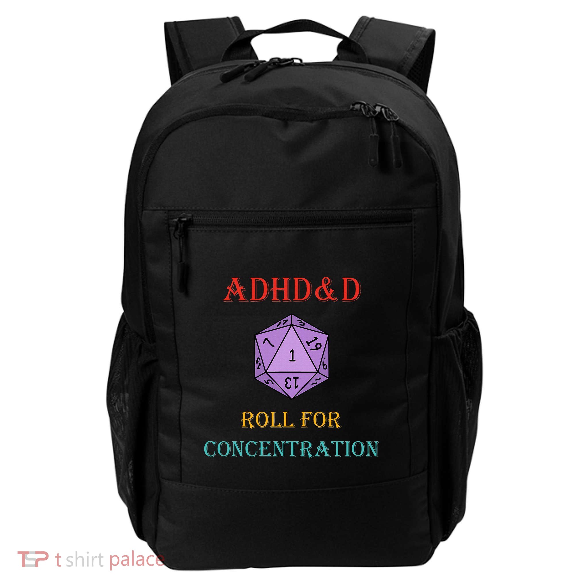 Adhd&D Roll For Concentration Vintage Quote Backpack