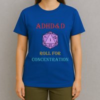 Adhd&D Roll For Concentration Vintage Quote T-Shirt