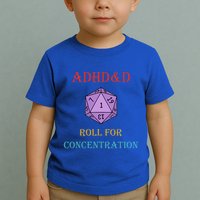 Adhd&D Roll For Concentration Vintage Quote Toddler T-Shirt
