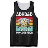 Adhd Roll For Concentration Funny Gamer Mesh Reversible Basketball Jersey Tank