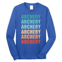 Archery Retro Fathers Day Vintage Cute Gift Long Sleeve Shirt