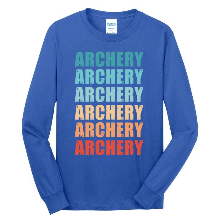 Archery Retro Fathers Day Vintage Cute Gift Tall Long Sleeve T-Shirt