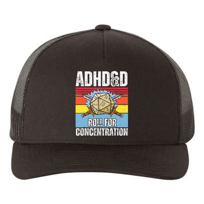 Adhd&D Roll For Concentration Funny Gamer Yupoong Adult 5-Panel Trucker Hat