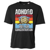 Adhd&D Roll For Concentration Funny Gamer Cooling Performance Crew T-Shirt