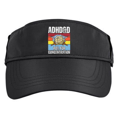 Adhd&D Roll For Concentration Funny Gamer Adult Drive Performance Visor